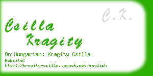 csilla kragity business card